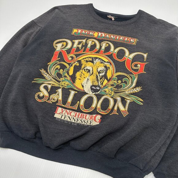1990 Jack Daniels Red Dog Saloon Faded Crewneck L - Picture 2 of 5